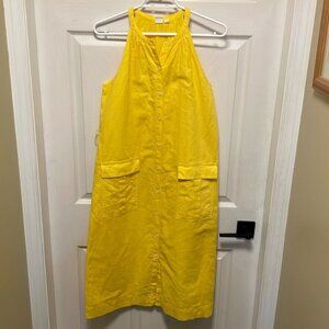 Gap Halter-Neck Shirtdress in Cotton-Linen Button Down Midi Size XS